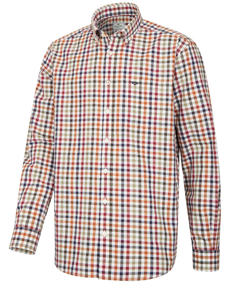 HOGGS OF FIFE Douglas Twill Shirt - Mens - Rust/Olive