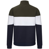 HOGGS OF FIFE Dumfries 1888 1/4 Zip Sweatshirt - Men's - Forest, Navy & White