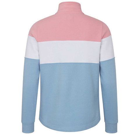 HOGGS OF FIFE Dumfries 1888 1/4 Zip Sweatshirt - Women's - Pink, White & Blue