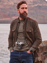 HOGGS OF FIFE Dunvegan Flannel Shirt - Mens - Loden