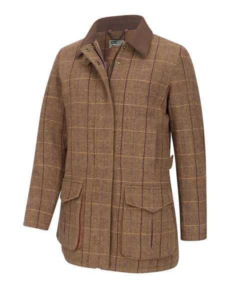 HOGGS OF FIFE Eden Technical Tweed Field Coat - Women's - Bracken/Blackberry