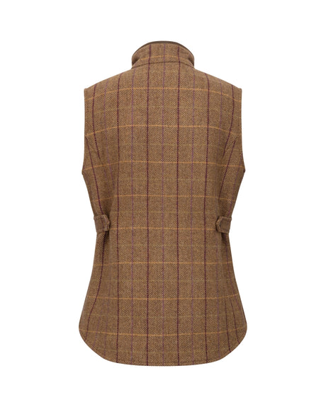 HOGGS OF FIFE Eden Technical Tweed Gilet - Women's - Bracken/Blackberry