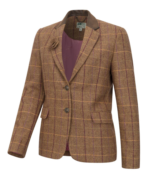 HOGGS OF FIFE Eden Tweed Hacking Jacket - Women's - Bracken/Blackberry