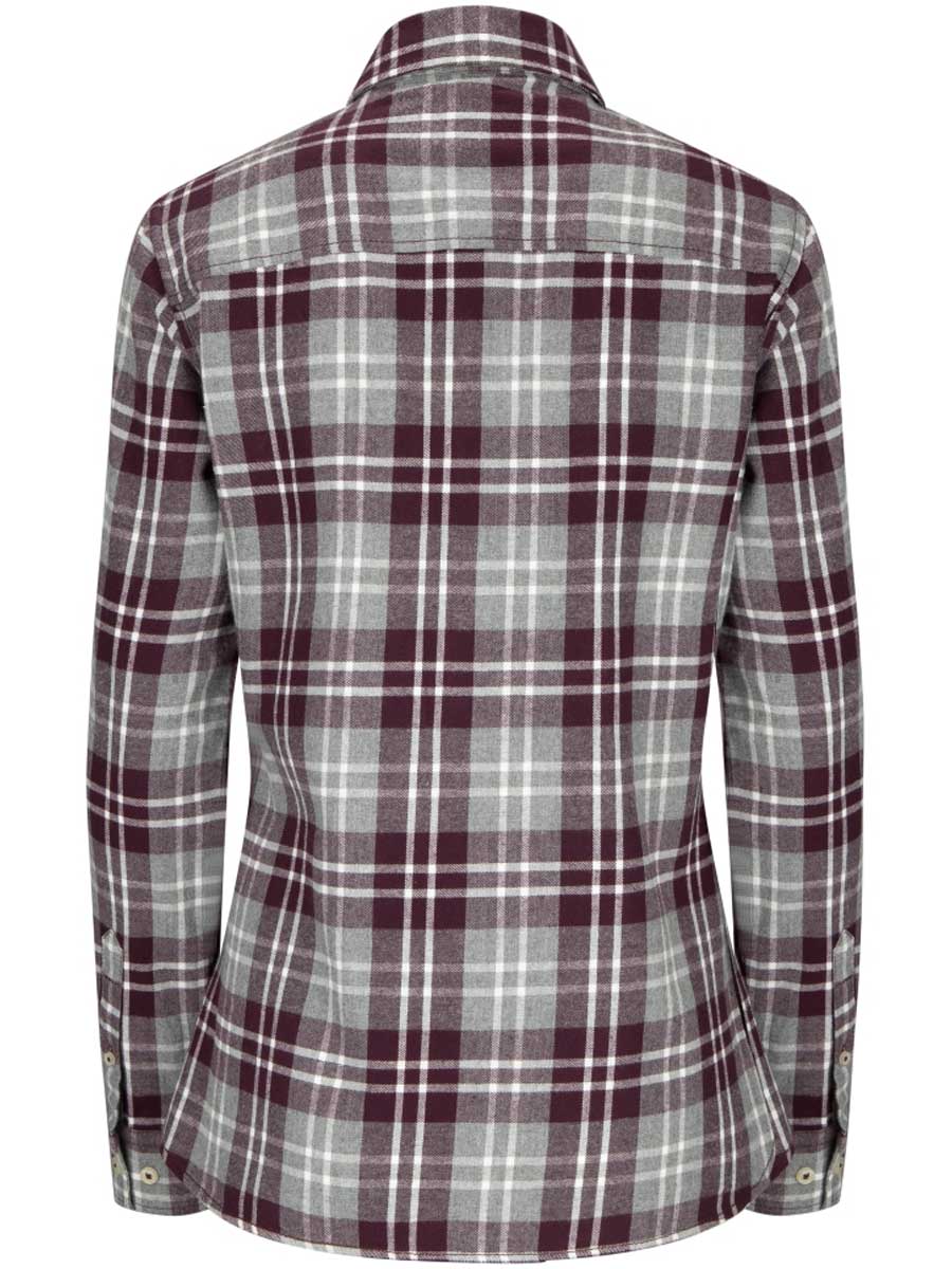 HOGGS OF FIFE Eilidh Flannel Shirt - Women's - Marled Merlot