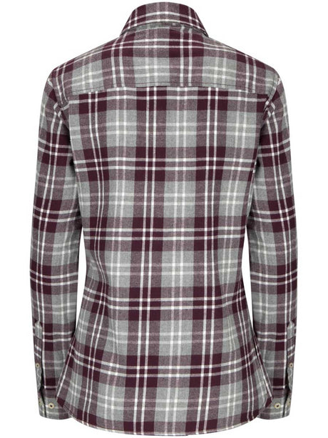 HOGGS OF FIFE Eilidh Flannel Shirt - Women's - Marled Merlot