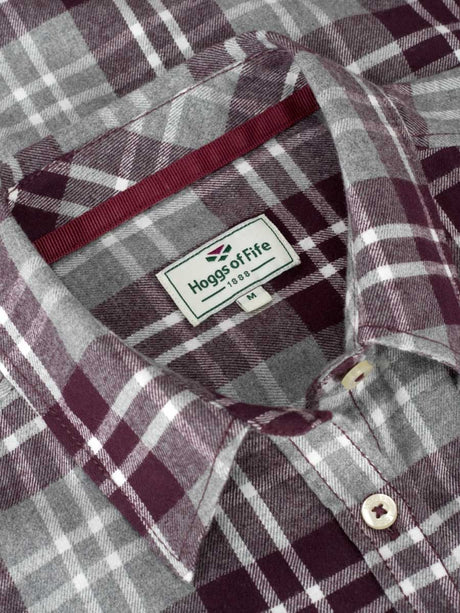 HOGGS OF FIFE Eilidh Flannel Shirt - Women's - Marled Merlot