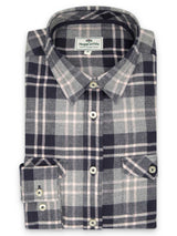 HOGGS OF FIFE Eilidh Flannel Shirt - Women's - Marled Navy