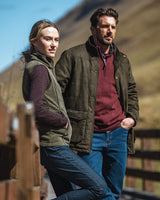 HOGGS OF FIFE Falkirk 1/4 Zip Pullover – Men's – Berry Red