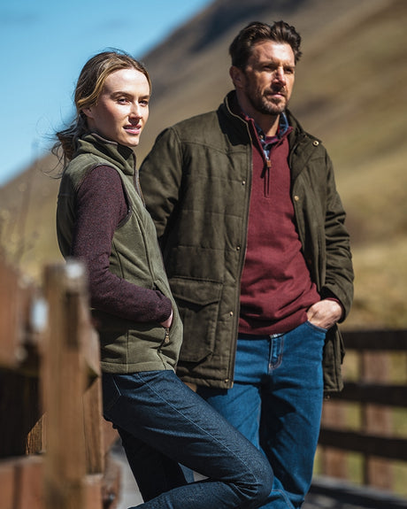 HOGGS OF FIFE Falkirk 1/4 Zip Pullover – Men's – Berry Red