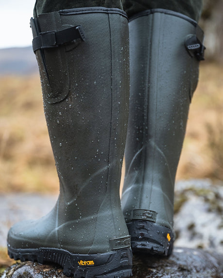 HOGGS OF FIFE Field Sport Neoprene-lined Wellington - Green