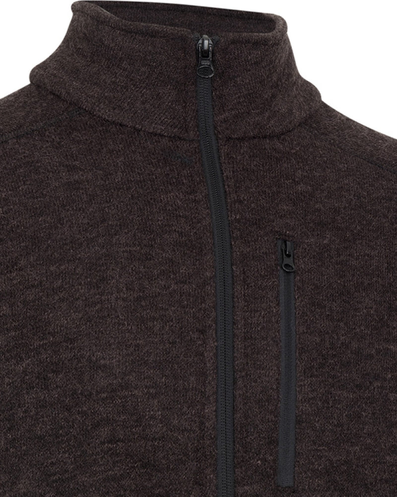 HOGGS OF FIFE Gairloch Knitted Fleece Lined Jacket - Mens - Braken