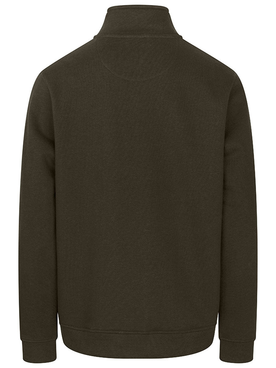 HOGGS OF FIFE Galloway 1888 Plain 1/4 Zip Sweatshirt - Men's - Forest Green