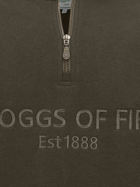 HOGGS OF FIFE Galloway 1888 Plain 1/4 Zip Sweatshirt - Men's - Forest Green