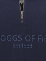 HOGGS OF FIFE Galloway 1888 Plain 1/4 Zip Sweatshirt - Men's - Navy