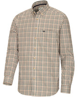 HOGGS OF FIFE Garvock Cotton Twill Herringbone Check Shirt – Men's – Brown/Green