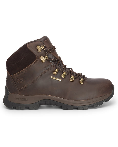 HOGGS OF FIFE Glencoe Waxy Leather W/P Trek Boots - Brown