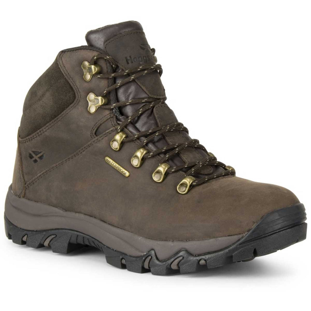 HOGGS OF FIFE Glencoe Waxy Leather W/P Trek Boots - Brown