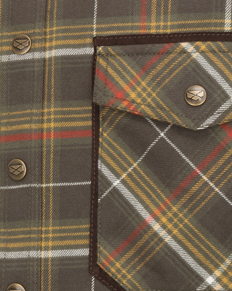 HOGGS OF FIFE Glenmore Hunting Shirt - Mens - Olive / Gold