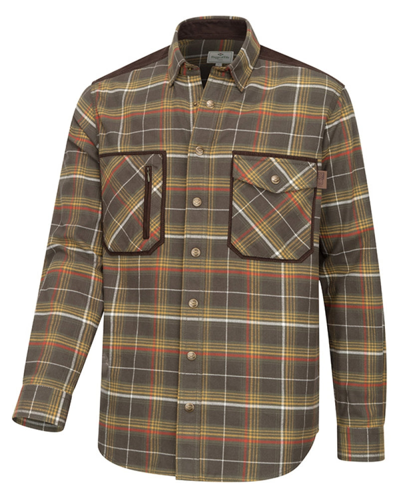 HOGGS OF FIFE Glenmore Hunting Shirt - Mens - Olive / Gold