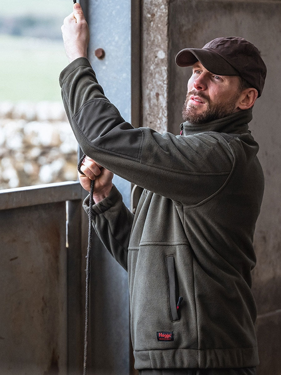 HOGGS OF FIFE Green King II 1/4 Zip Bonded Fleece - Mens - Green