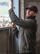 HOGGS OF FIFE Green King II 1/4 Zip Bonded Fleece - Mens - Green