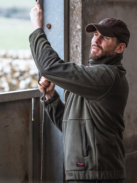 HOGGS OF FIFE Green King II 1/4 Zip Bonded Fleece - Mens - Green