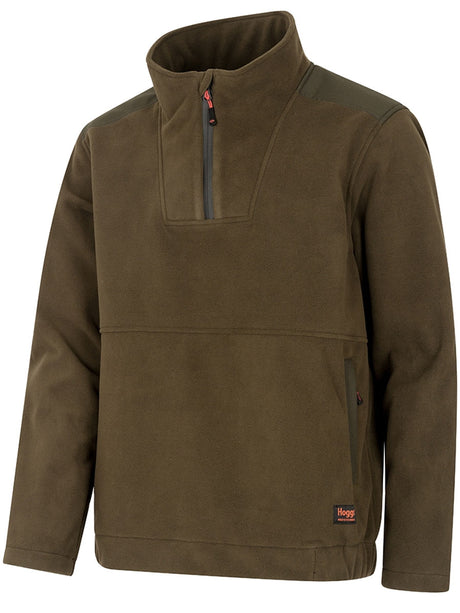 HOGGS OF FIFE Green King II 1/4 Zip Bonded Fleece - Mens - Green