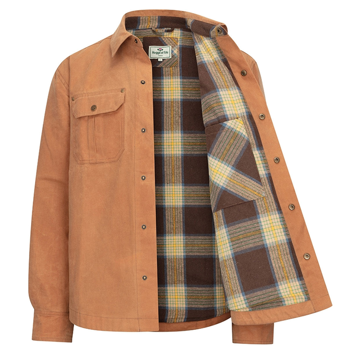 HOGGS OF FIFE Huntly Waxed Canvas Utility Overshirt - Mens - Tan