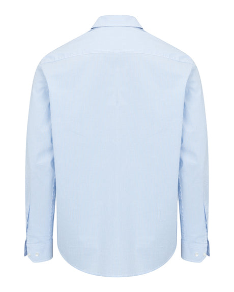 HOGGS OF FIFE Ingliston Stretch Stripe Shirt - Mens - Blue/White