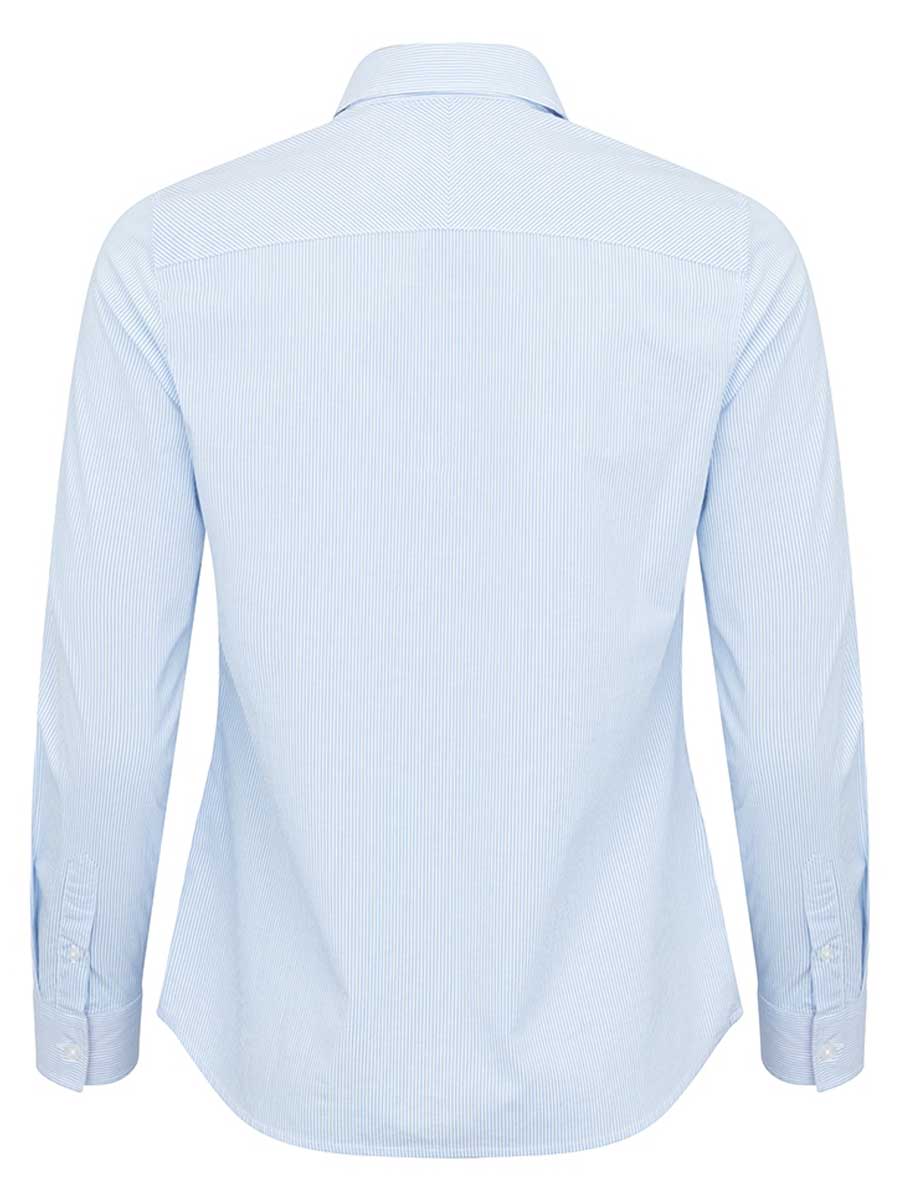 HOGGS OF FIFE Ingliston Stretch Stripe Shirt - Womens - Blue/White