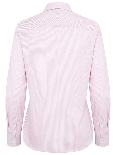 HOGGS OF FIFE Ingliston Stretch Stripe Shirt - Womens - Pink/White