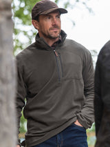 HOGGS OF FIFE Islander Techpro 1/4 Zip Sweatshirt - Men's - Beluga Green