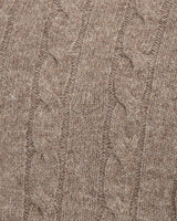 HOGGS OF FIFE Jedburgh II Cable Pullover – Men's – Oatmeal