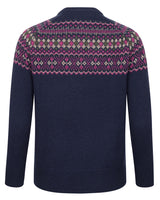 HOGGS OF FIFE Jura Fair Isle Crew Neck Pullover - Women's - Navy