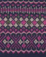 HOGGS OF FIFE Jura Fair Isle Crew Neck Pullover - Women's - Navy