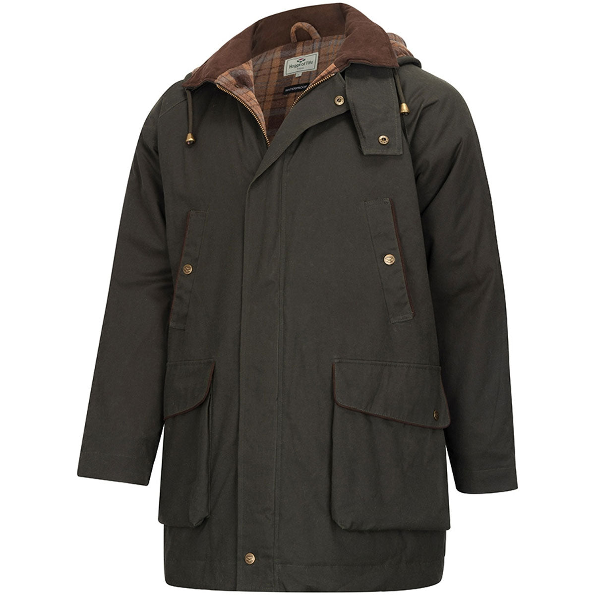 HOGGS OF FIFE Kelso Waterproof Wax Jacket - Men's - Forest Green