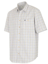HOGGS OF FIFE Kessock Short Sleeved Tattersall Shirt - Mens - Blue / Olive