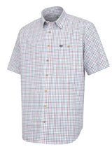 HOGGS OF FIFE Kessock Short Sleeved Tattersall Shirt - Mens - Red / Blue / Green Check