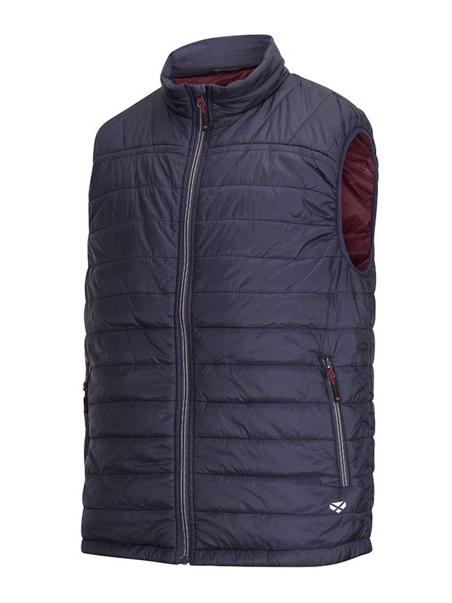 HOGGS OF FIFE Kingston Rip-Stop Gilet - Mens - Navy / Merlot