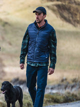 HOGGS OF FIFE Kingston Rip-Stop Gilet - Mens - Navy / Merlot