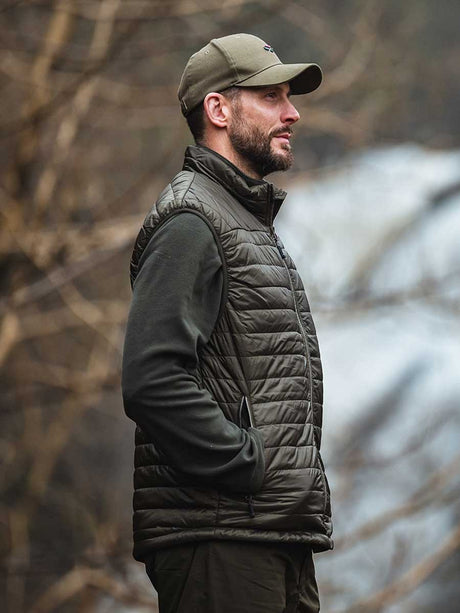 HOGGS OF FIFE Kingston Rip-Stop Gilet - Mens - Olive / Merlot