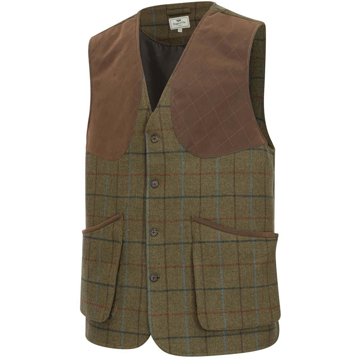 HOGGS OF FIFE Kingussie Technical Tweed Field Waistcoat - Mens - Green/Blue