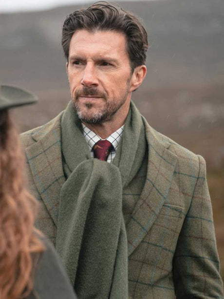 HOGGS OF FIFE Kingussie Tweed Sports Jacket - Green/Blue