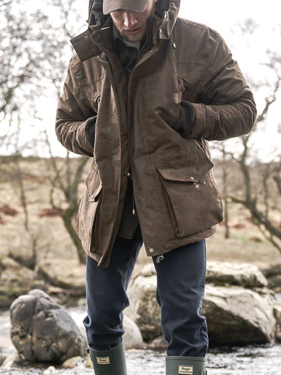 HOGGS OF FIFE  Rannoch  Lightweight Waterproof Shooting Jacket - Mens - Brown