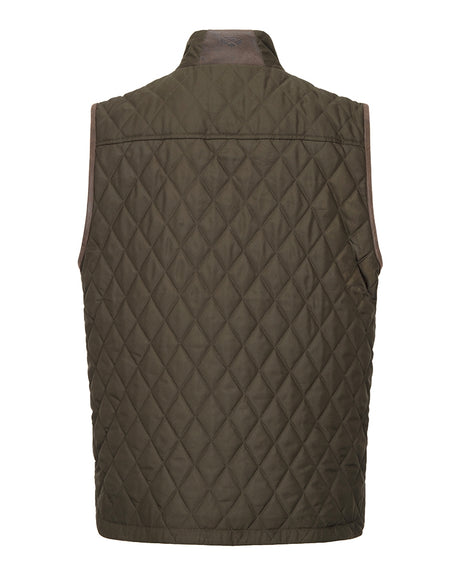 HOGGS OF FIFE Lindores Gents Quilted Gilet - Mens - Forest