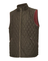 HOGGS OF FIFE Lindores Gents Quilted Gilet - Mens - Forest