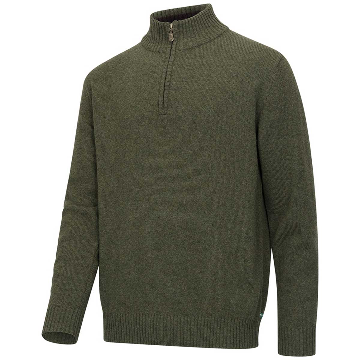 HOGGS OF FIFE Lothian II 1/4 Zip Pullover – Men's – Olive Marl