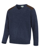 HOGGS OF FIFE Melrose II V-Neck Pullover – Men's – Storm Blue