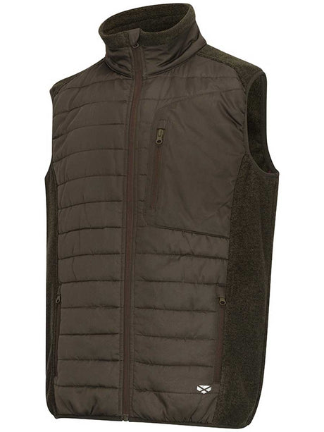 HOGGS OF FIFE Melville Hybrid Gilet - Mens - Dark Forest Marl