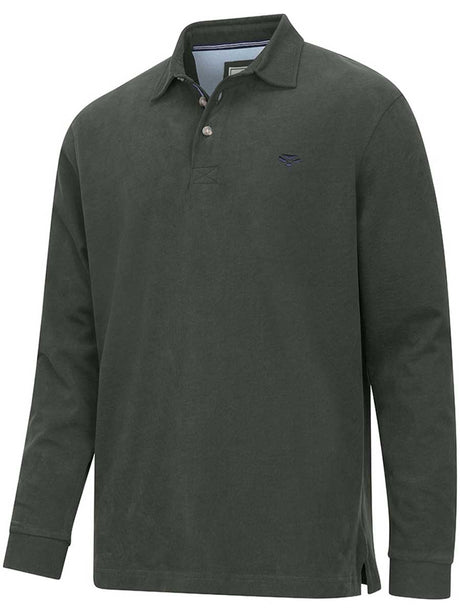 HOGGS OF FIFE Moffat Long Sleeve Rugby Shirt - Mens - Forest Green